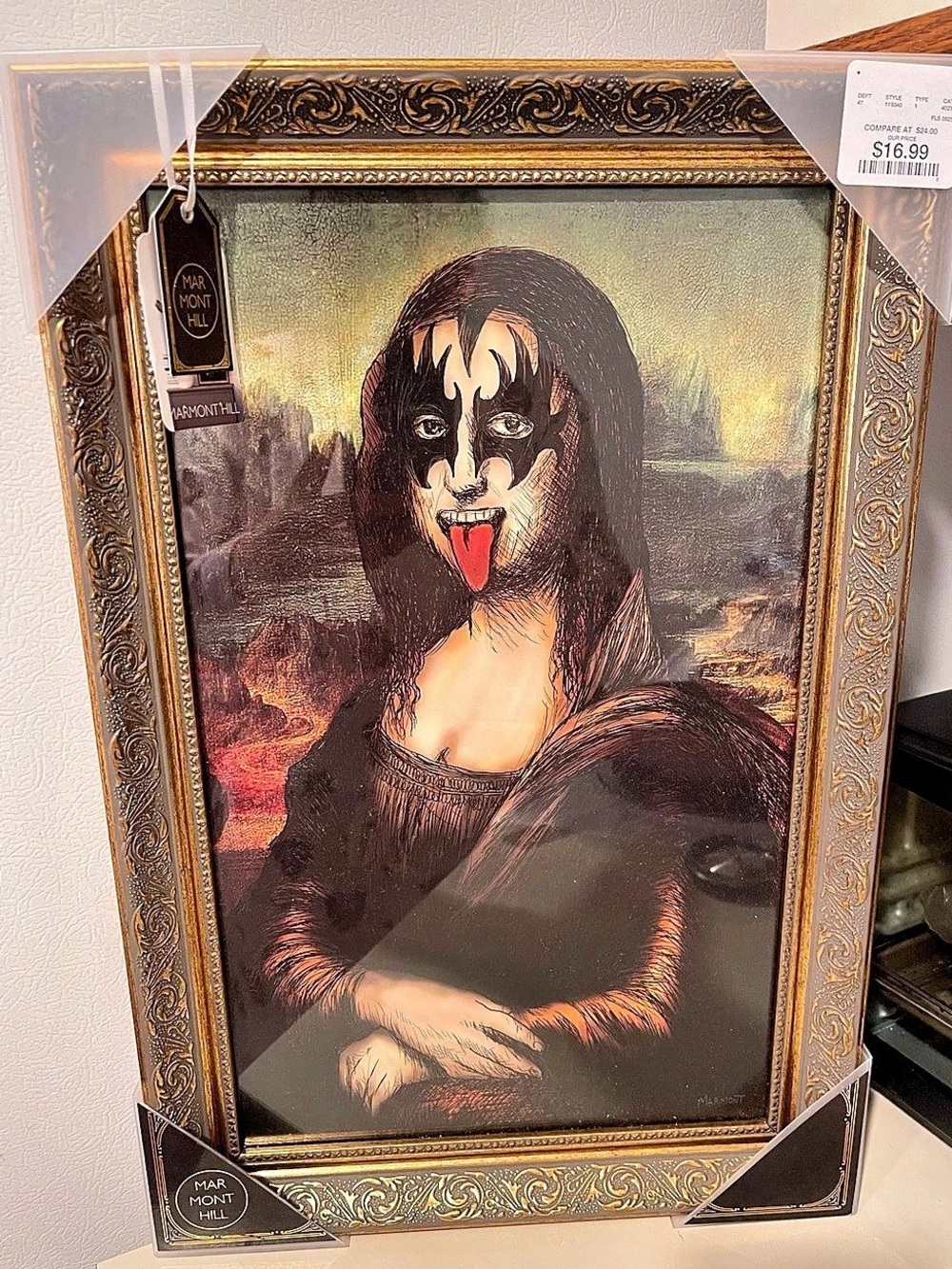 KISS Mona Lisa Framed Art Print
